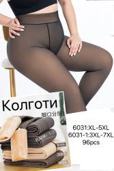Колготи жіночі теплі "6031-1" мікрофібра (р. 3xl-7xl) в упаковці 12 шт. №750426