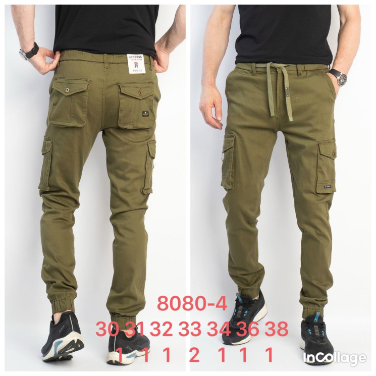 Штани чоловічі, котон, стрейч, м.8080-4 (розміри: 30-38), в упаковці 8 штук №339015 - Vanda SE1013