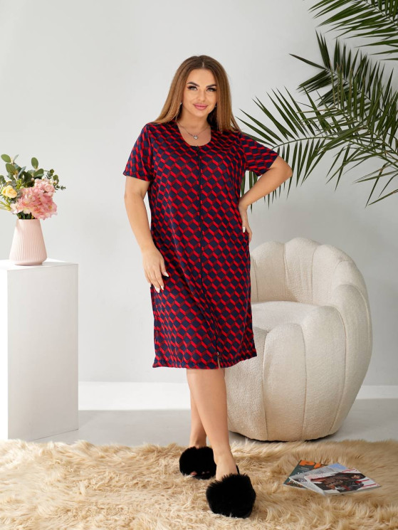 Халат жіночий, трикотаж, м.1030 (Р: 50-52,54-56,58-60 ), в упаковці 3 штуки №322991 - Romeolife SE544