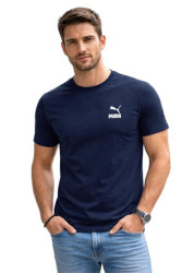 Футболка чоловіча #AL108 на літо (р. 2XL-6XL), в упаковці 5 шт. синього кольору №531662