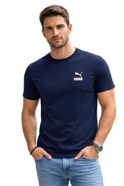 Футболка чоловіча #AL108 на літо (р. 2XL-6XL), в упаковці 5 шт. синього кольору №531662 - Riza