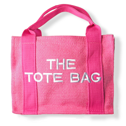 Літня пляжна сумка-шоппер "THE TOTE BAG" (Колір: Малиновий) м. 24-498 (р: 28 х 20 х 10 см) 754278