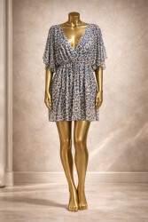 Пляжна туніка жіноча, сітка (р: 42-46) 3 кольори, в упаковці 3 шт. №383830
