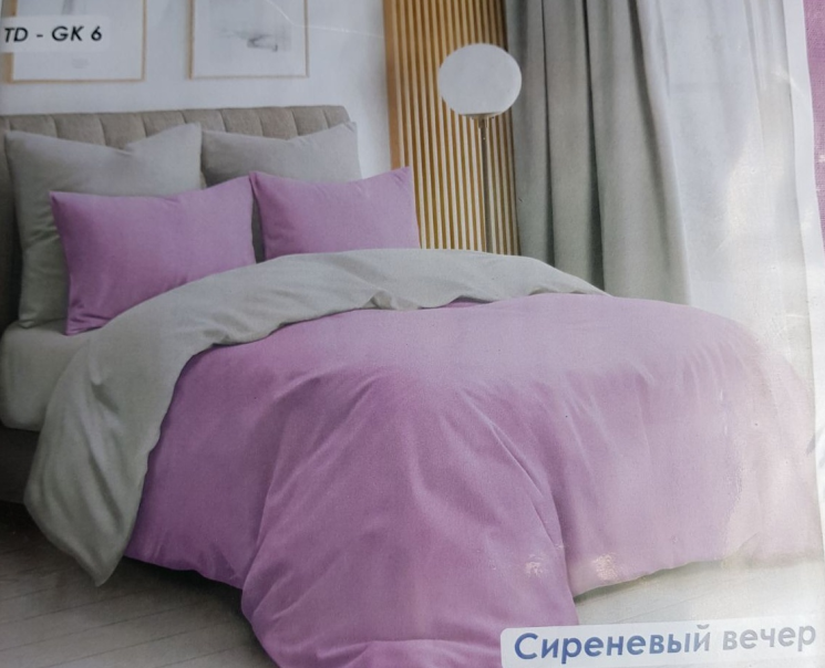 Постільна білизна (розмір Євро середній) TD-GK6 Бузковий вечір №527435 - Palma
