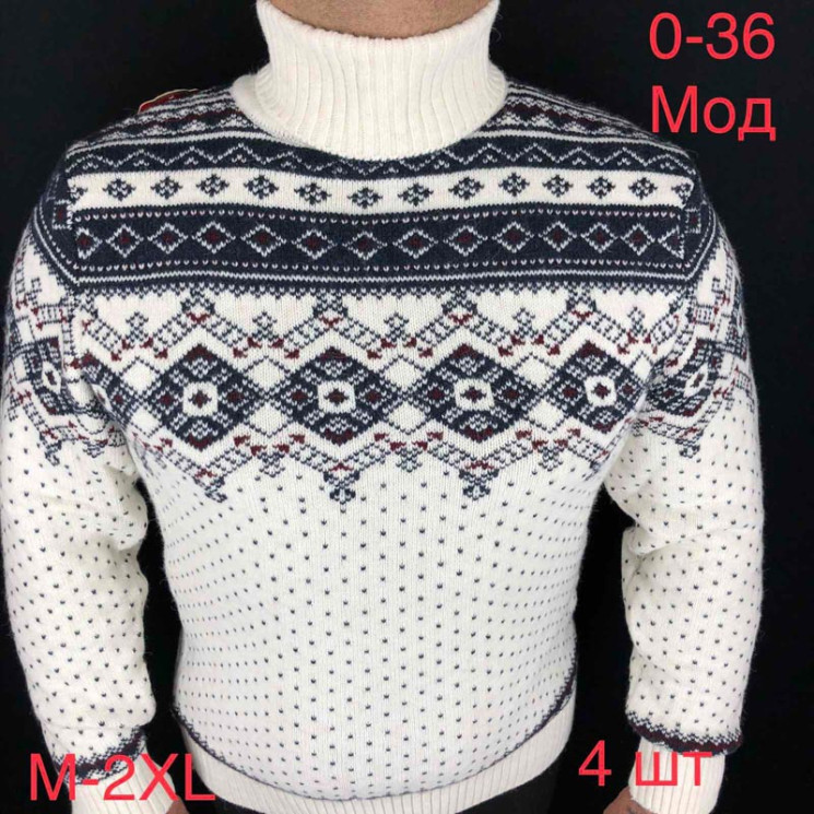 Светр Gerekli р M-2XL Чоловічий 036 white - Nadiyka BG/PO2161-2162