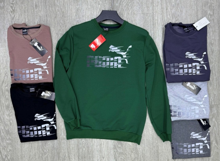 Світшот чоловічий Puma "89", двунитка, пеньє (Розмір: M-3XL ), 6 кольорів, в упаковці 5 шт. №310179 - Dasha SER2146_SE1030