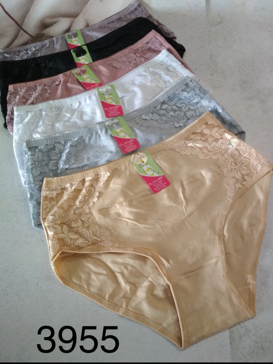 Труси жіночі, комбінований, м.3955 (р. XL, XXL, XXXL ), мікс кольорів, в упаковці 18 шт. №328501 - Belio HR1840