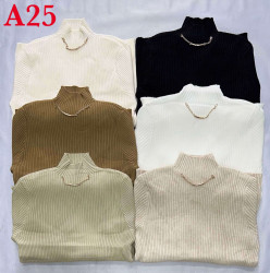 Кофта жіноча "А25" рубчик (р: 42-48) мікс кольорів, в упаковці 5 шт. №377681