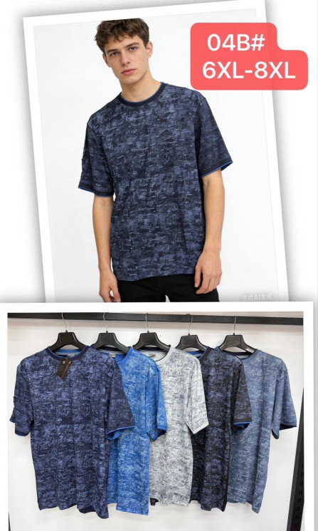 Футболка чоловіча, трикотаж, м.04В (р. 6XL-7XL ), мікс кольорів, в упаковці 5 штук №340828 - Vanda SE1013