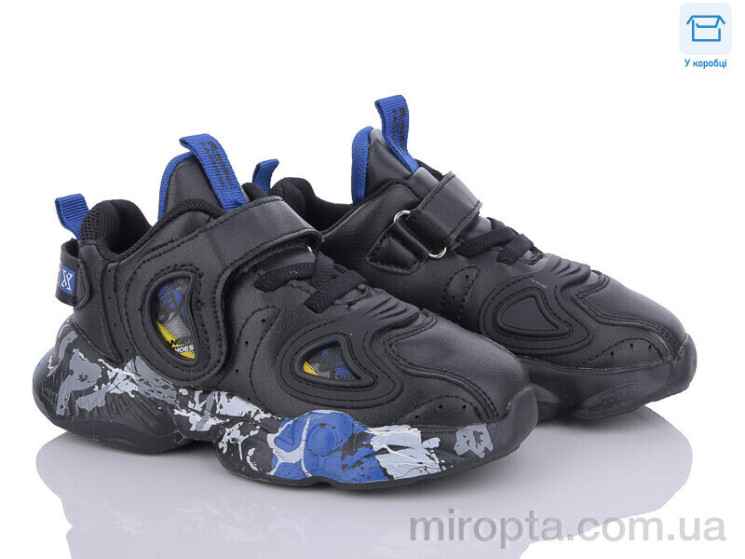 Кросівки 9095 black-blue р: 26-31, в упаковці: 8 пар, купити тільки гуртом - 713729