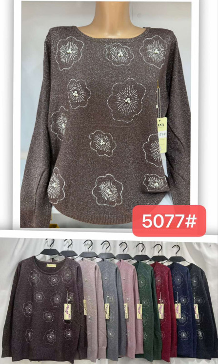 Светр жіночий кашемір м.5077 (р.52-54) мікс кольорів в упаковці 5 штук №759900 - Cute WE3128