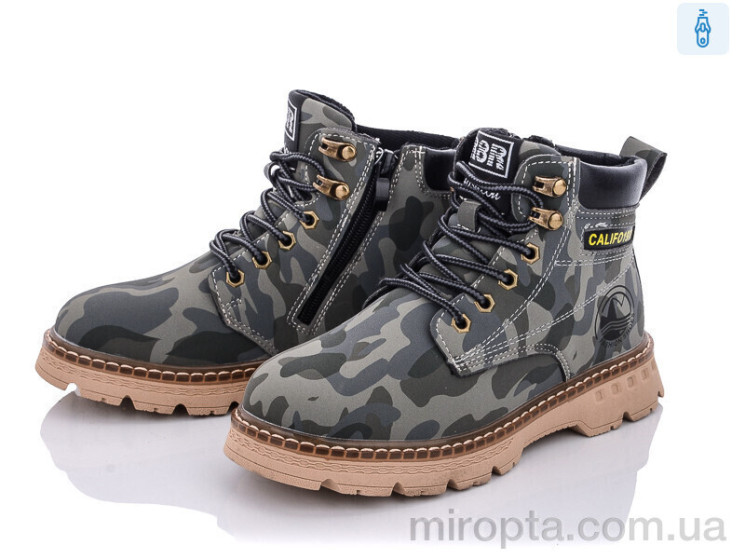 Черевики Y160(B8090-1) army green р: 32-37, в упаковці: 6 пар, купити тільки гуртом - 785680