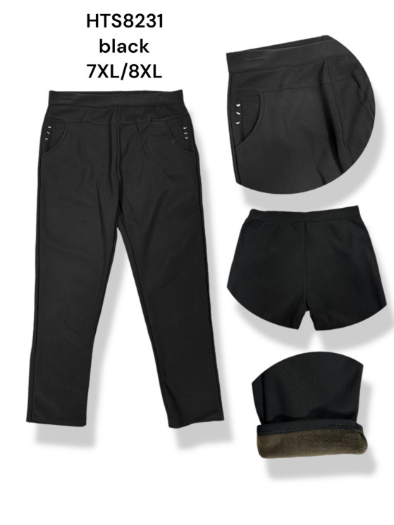 Штани жіночі, трикотаж, фліс, м.HTS8231 (Розмір: 7XL-8XL), в упаковці 6 штук №335045 - Hang SE641