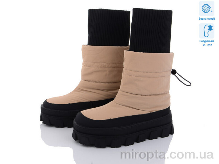 Дутики 197-165 khaki р: 36-41, в упаковці: 8 пар, купити тільки гуртом - 897272