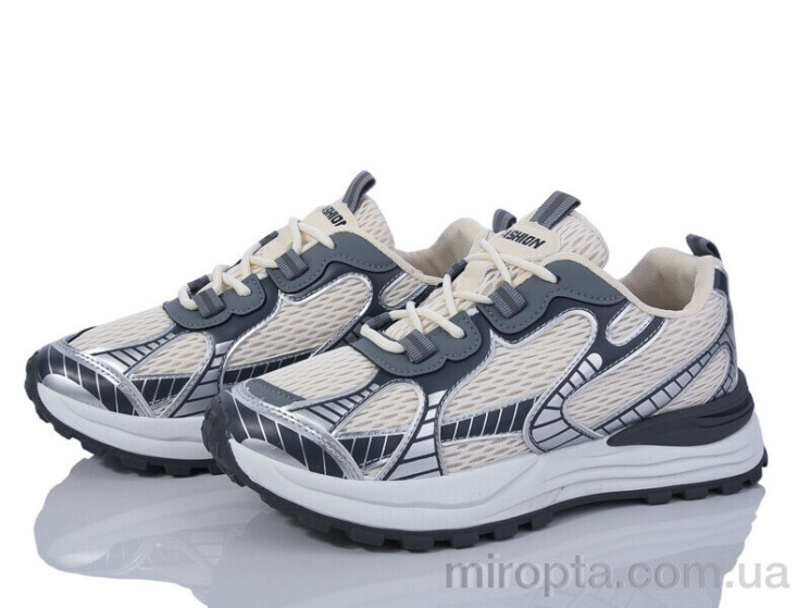 Кросівки 176-34(B0682) beige-grey р: 36-41, в упаковці: 8 пар, купити тільки гуртом - 949439