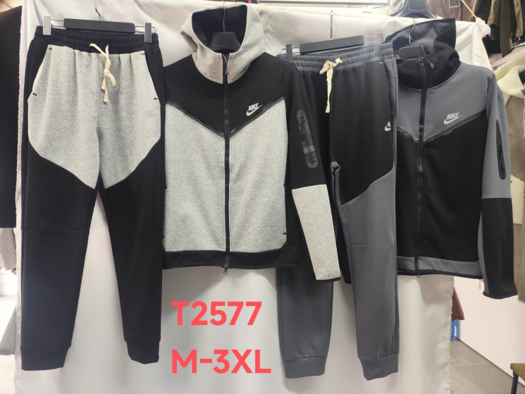 Спортивний костюм чоловічий, двинутка, м.Т2577 (Розмір: M-3XL ), 2 кольори, в упаковці 5 шт. №333590 - 