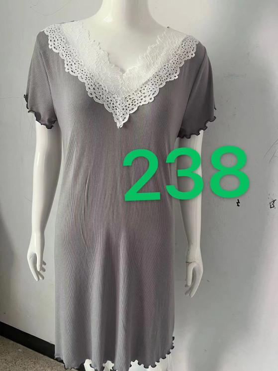 Ночна сорочка жіноча 238 трикотаж  (р: S, М, L) 6 кол., 3 шт в уп. №300174 - 