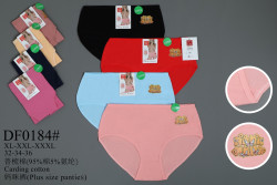 Труси жіночі котон м.DF0184 (розмір: XL-3XL) мікс кольорів в упаковці 12 штук  №756182