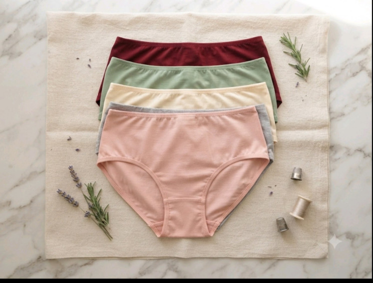 Труси жіночі, котон (розмір: 2XL ), 5 кольорів, в упаковці 12 шт. №346276 - 