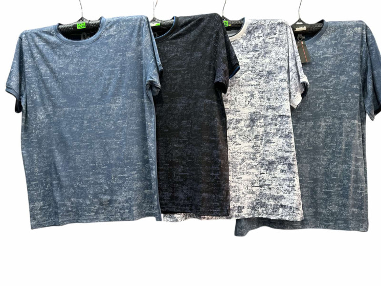 Футболка чоловіча, трикотаж, м.04А (розмір: XL-3XL ), мікс кольорів, в упаковці 5 штук №341639 - Vanda SE1013