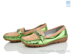 Мокасини 1009-22 green р: 30-36, в упаковці: 10 пар, купити тільки гуртом