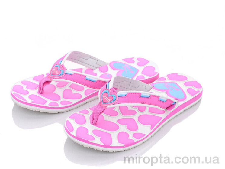 Шльопанці W8523 pink р: 36-39, в упаковці: 12 пар, купити тільки гуртом - 1170307