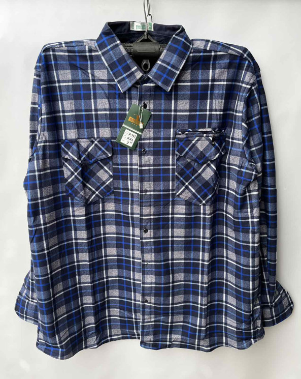Сорочка чоловіча Батал, мод. A943 Флис p.6XL-10XL, різні кольори, в упаковці 5 штук №1010231 - Mixmoda Bg 5255