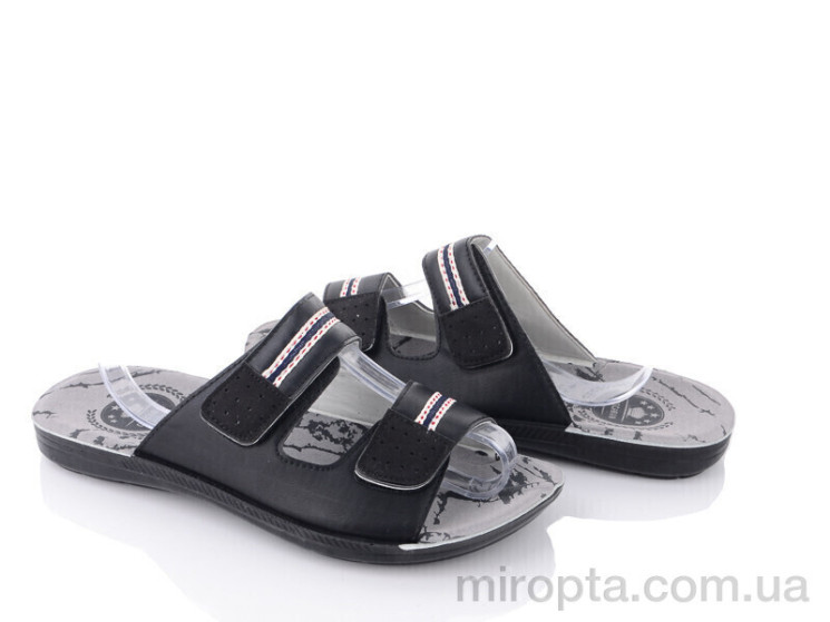 Шльопанці 24-Ш5506T black р: 41-45, в упаковці: 24 пар, купити тільки гуртом - 821450