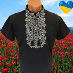 Футболка-вишиванка чоловіча, паплін (р: S-2XL) в упаковці 5 шт. №386928