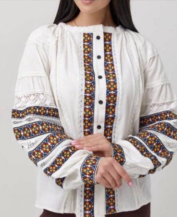 Вишиванка жіноча, льон (розміри: S,M,L ), в упаковці 3 штуки №329818 - Delux 909