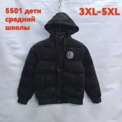 Куртка зимова дитяча, плащівка, холофайбер, м.5501 (р. 6-12 років), 3 кольори, в упаковці 4 штуки №337890
