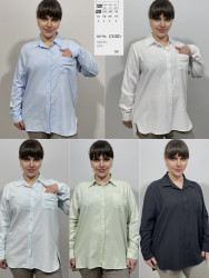 Сорочка жіноча "С3102" коттон (р: 4XL,5XL,6XL,7XL) 5 кольорів, в упаковці 4 шт. №366200