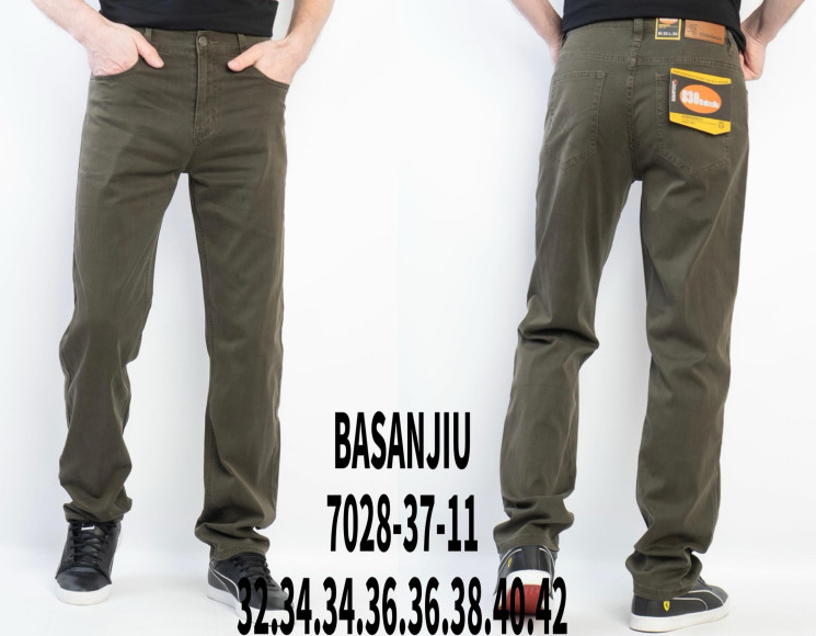 Джинси чоловічі, джинс, м.7028-37-11 (розміри: 32-42), в упаковці 8 штук №346601 - 