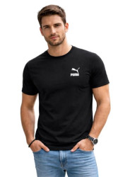 Футболка чоловіча #AL107 на літо (р. 2XL-6XL), в упаковці 5 шт. чорного кольору №531663