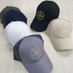 Бейсболка чоловіча "Stone Island" котон, сітка (р: 55-57,57-59,59-61) мікс кольорів, в упаковці 6 шт. №388171