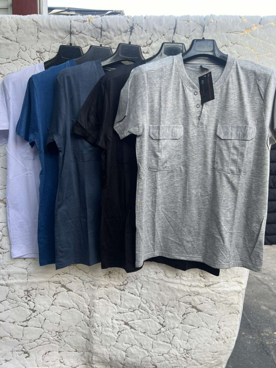 Футболка чоловіча, котон (р. 2XL-6XL ), 5 кольорів, в упаковці 5 штук №328366 - 