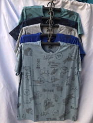 Футболка чоловіча, котон (р. XL-5XL ), мікс кольорів, в упаковці 5 шт. №326569