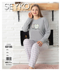 Комплект домашній жіночий "68186" коттон (р: 2XL,3XL,4XL) в упаковці 3 шт. №361228