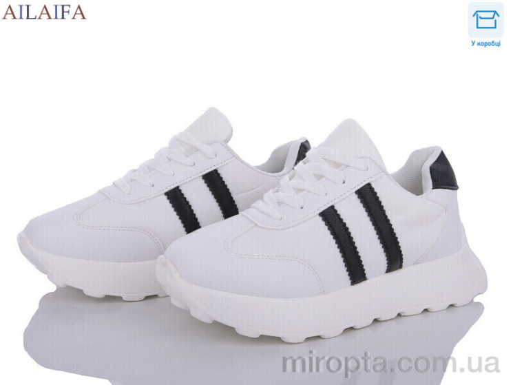 Кросівки 2393 white-black піна р: 36-41, в упаковці: 6 пар, купити тільки гуртом - 1201568