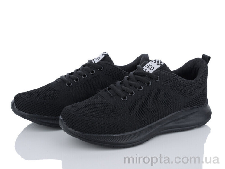 Кросівки W126 black р: 36-41, в упаковці: 8 пар, купити тільки гуртом - 942153