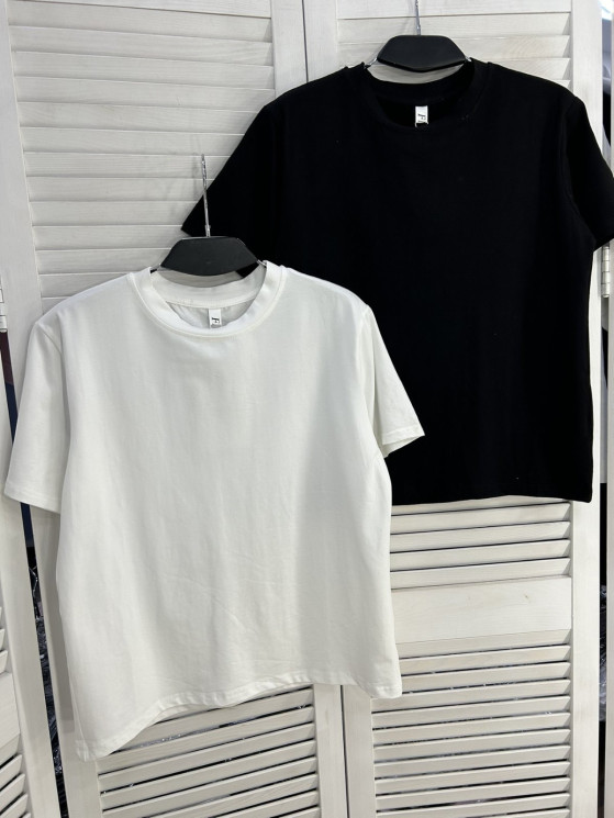 Футболка жіноча "858" котон (р: one size) 2 кольори, в упаковці 5 шт. №385933 - Mercury SE927