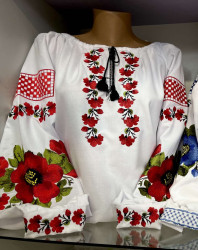 Вишиванка жіноча льон (р: 44-58) №360253