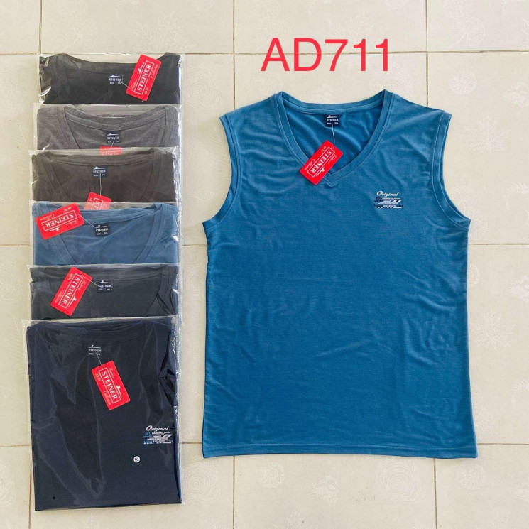 Майка чоловіча, трикотаж, м.AD711 (р. 5XL-8XL ), мікс кольорів, в упаковці 5 шт. №328448 - Vanda SE1013