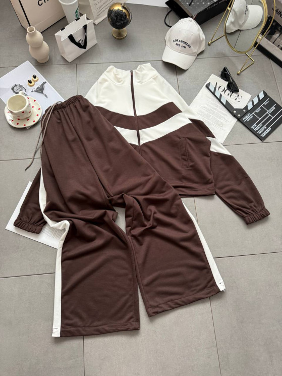 Костюм спортивний жіночий у фірмовому oversize стилі, двонитка м. 1950 (р: 42-48) №821924 - 