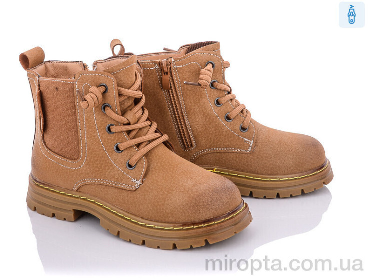 Черевики Y161(2118B) camel р: 32-37, в упаковці: 6 пар, купити тільки гуртом - 785682