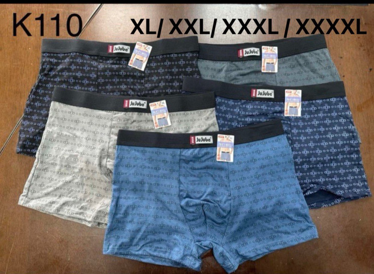 Труси чоловічі, котон, м.К110 (розмір: XL-4XL), мікс кольорів, в упаковці 24 шт. №337386 - VanKiey 434