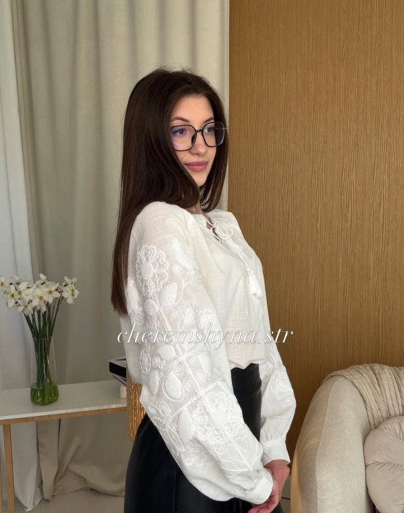 Вишиванка жіноча, льон (розміри: S,M,L ), в упаковці 3 штуки №348367 - Delux 909