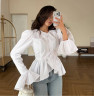 Блуза жіноча з об'ємними рукавами та воланами, штапель м. 315 (р: 42-44, 46-48) №826418 - 