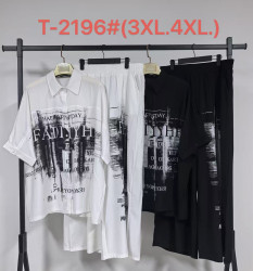 Костюм жіночий поліестер м.Т-2196 (Розмір: 3XL-4XL) 2 кольори в упаковці 5 штук №761552