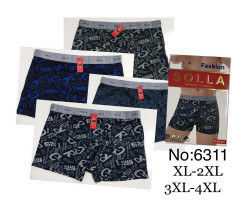 Труси чоловічі, котон, м.6311 (розмір: XL-4XL), мікс кольорів, в упаковці 24 шт. №332244